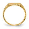 14k 8.0x7.0mm Open Back Signet Ring