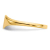 Gold Polished Heart Closed Back Signet Ring