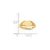 Gold Polished Heart Closed Back Signet Ring