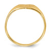 Gold Polished Heart Closed Back Signet Ring