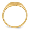 Gold Polished Heart Closed Back Signet Ring