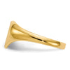Gold Polished Heart Closed Back Signet Ring