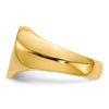 Gold Polished Heart Closed Back Signet Ring
