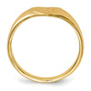 Gold Polished Heart Open Back Signet Ring