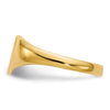 Gold Polished Heart Open Back Signet Ring