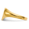 Gold Polished Heart Open Back Signet Ring