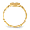 Gold Polished Heart Signet Ring