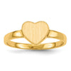 Gold Polished Heart Signet Ring