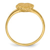 Gold Polished Heart Signet Ring