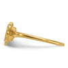 Gold Polished Heart Signet Ring