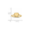 Gold Polished Heart Signet Ring