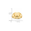 Gold Polished Heart and Diamond Signet Ring
