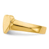 Gold Polished Heart Closed Back Signet Ring