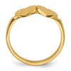 14k 7.5x7.5mm Open Back Heart Signet Ring