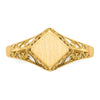 14k 8.5x8.0mm Open Back Signet Ring