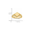 14k 8.5x8.0mm Open Back Signet Ring