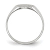 Gold Polished Circle Closed Back Signet Ring — 9x9 mm
