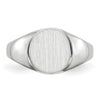 Gold Polished Circle Closed Back Signet Ring — 9x9 mm