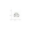 Gold Polished Circle Closed Back Signet Ring — 9x9 mm