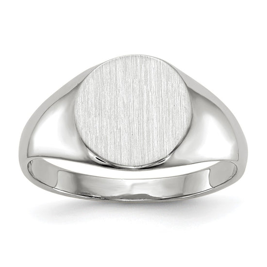 Gold Polished Circle Closed Back Signet Ring