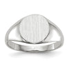 Gold Polished Circle Closed Back Signet Ring