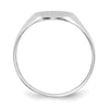Gold Polished Circle Closed Back Signet Ring — 10x9 mm