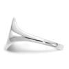 Gold Polished Circle Closed Back Signet Ring — 10x9 mm