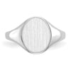 Gold Polished Circle Closed Back Signet Ring — 10x9 mm