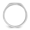 Gold Polished Circle Closed Back Signet Ring — 15x11.5 mm
