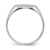Gold Polished Circle Closed Back Signet Ring — 10.5x10.5 mm