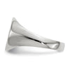 Gold Polished Circle Closed Back Signet Ring — 10.5x10.5 mm