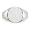 Gold Polished Circle Closed Back Signet Ring — 10.5x10.5 mm