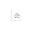 Gold Polished Circle Closed Back Signet Ring — 10.5x10.5 mm