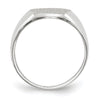 Gold Polished Circle Closed Back Signet Ring — 11.5x10 mm