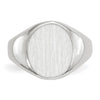 Gold Polished Circle Closed Back Signet Ring — 11.5x10 mm