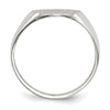 Gold Polished Circle Closed Back Signet Ring — 12.5x12 mm