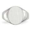 Gold Polished Circle Closed Back Signet Ring — 12.5x12 mm