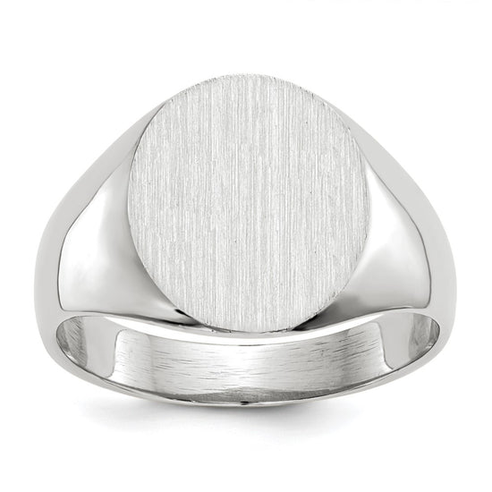 Gold Polished Circle Closed Back Signet Ring