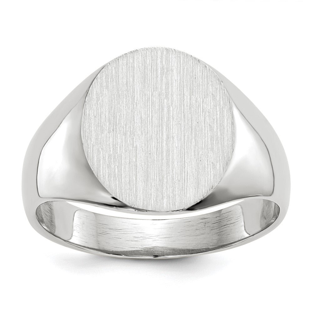 Gold Polished Circle Closed Back Signet Ring