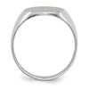 Gold Polished Circle Closed Back Signet Ring — 13.5x12.5 mm