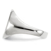 Gold Polished Circle Closed Back Signet Ring — 13.5x12.5 mm