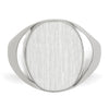 Gold Polished Circle Closed Back Signet Ring — 13.5x12.5 mm