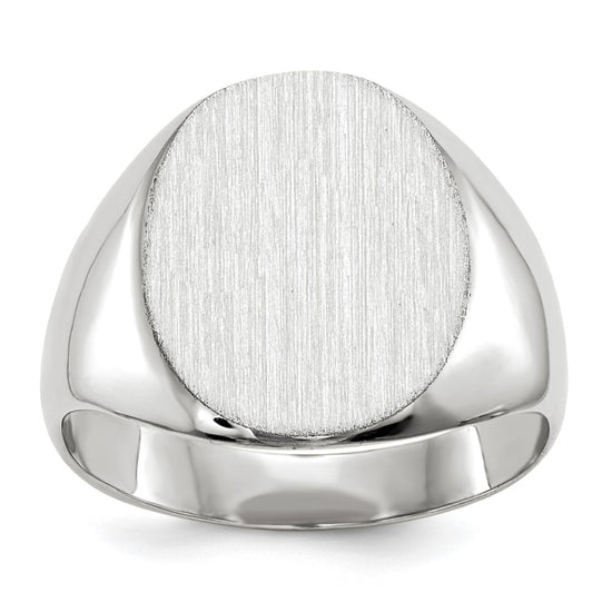 Gold Polished Circle Closed Back Signet Ring