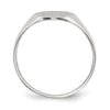 Gold Polished Circle Open Back Signet Ring — 14k White Gold
