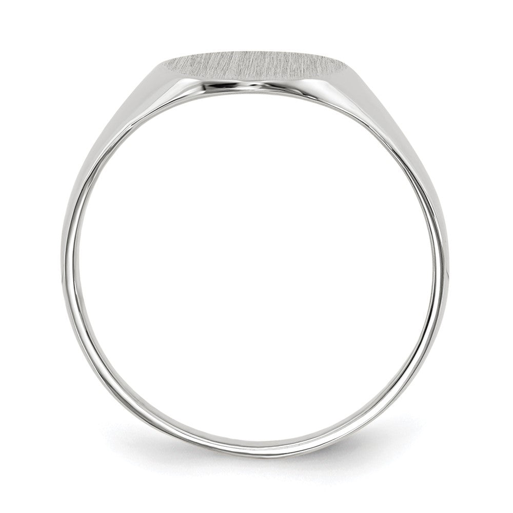 Gold Polished Circle Open Back Signet Ring — 14k White Gold
