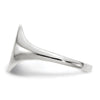 Gold Polished Circle Open Back Signet Ring — 14k White Gold