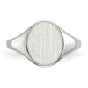 Gold Polished Circle Open Back Signet Ring — 10k White Gold