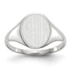 Gold Polished Circle Open Back Signet Ring — 10k White Gold