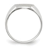 Gold Polished Circle Open Back Signet Ring — 14k White Gold