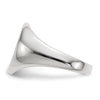 Gold Polished Circle Open Back Signet Ring — 14k White Gold